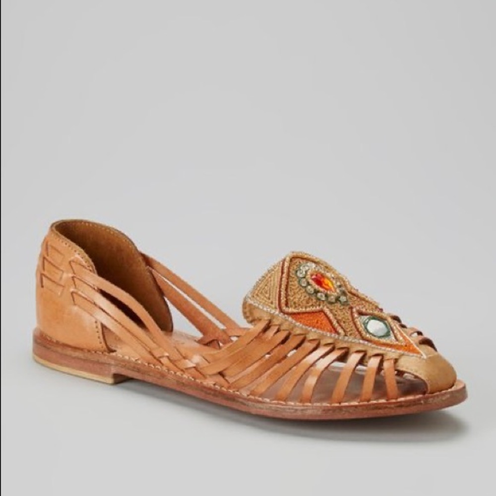 NWOT CHINESE LAUNDRY Leather Beaded Hurraches